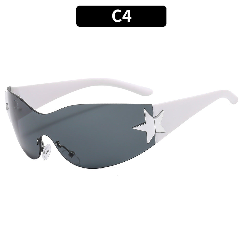 Gafas de sol de decoración de estrellas de cinco puntas y2k para niños al por mayor Gafas de sol